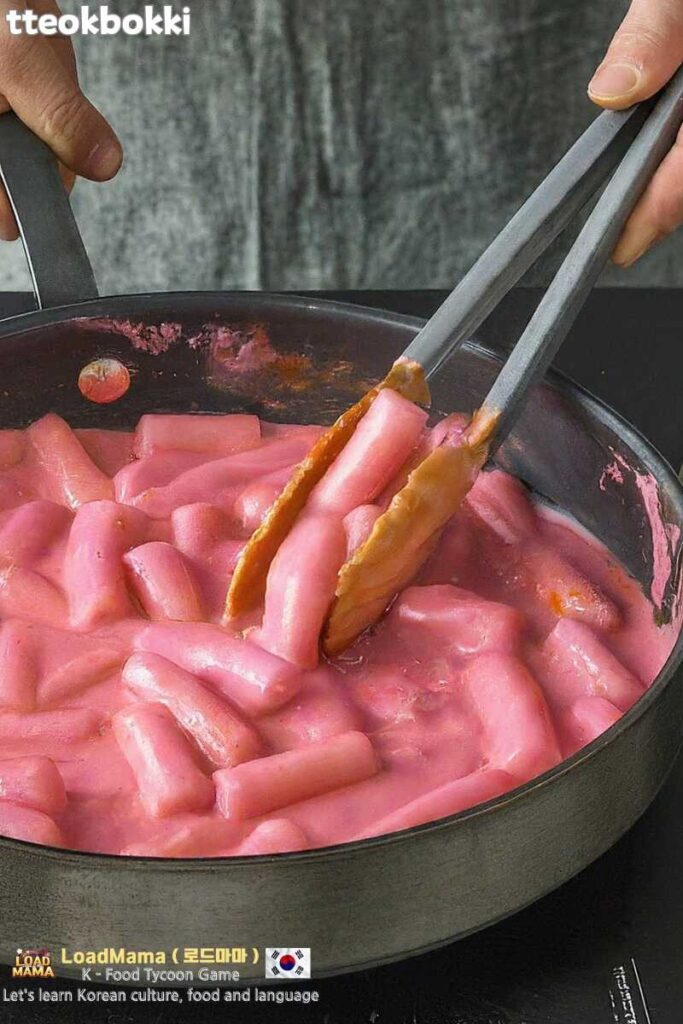 크림 떡볶이 만듬