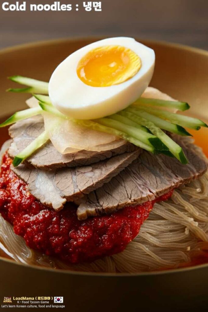 Spicy and chewy Hamhung Naengmyeon, a flavorful Korean noodle dish