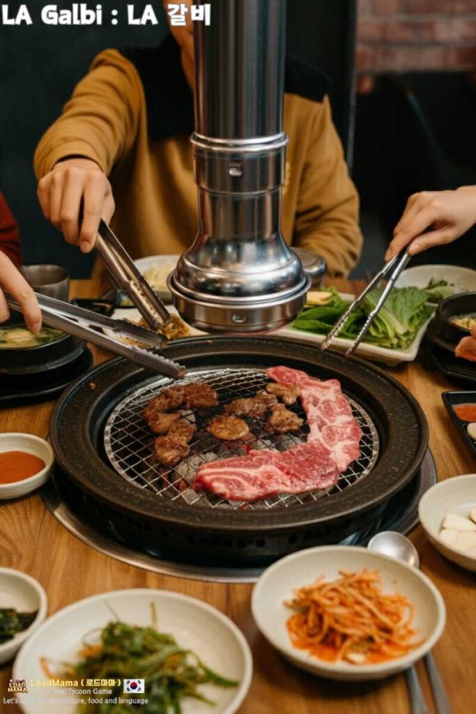 LA Galbi with family, a hearty meal in a warm atmosphere