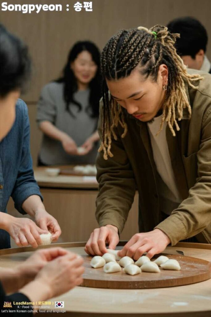 Making Songpyeon Together, A Joyful Chuseok Scene